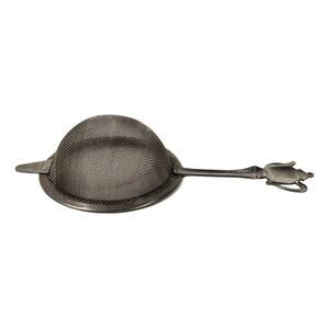 Vintage Tea Strainer Teapot Handle Silverplate Mesh Kitchen Strainer